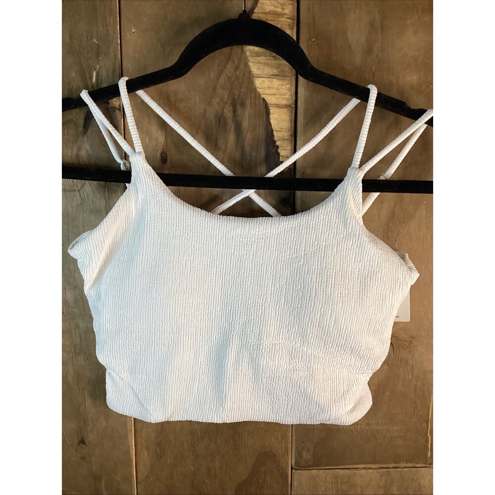 Coral Reef Swim Suit Top White Size Small - Picture 2 of 4